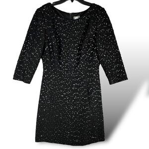 Vince Camuto Black and White Speckled Dress
